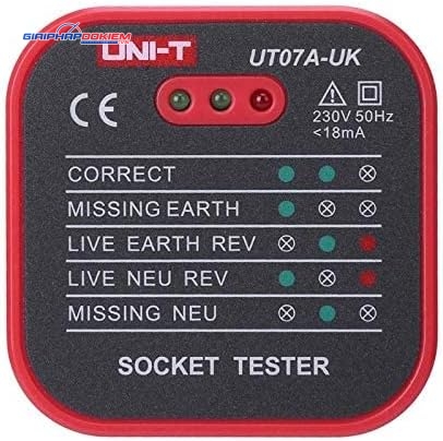 Thiết bị kiểm tra ổ cắm UNI-T UT07A-UK 7 Thiết bị kiểm tra ổ cắm UNI-T UT07A-UK