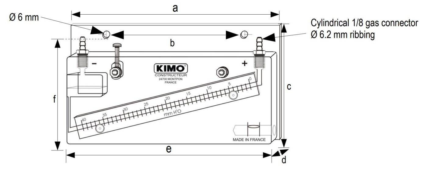 Áp kế chất lỏng dạng nghiêng KIMO MG 17 KIMO MG