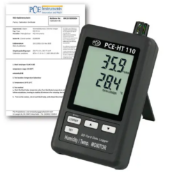 Máy đo chất lượng không khí PCE PCE-HT110-ICA bao gồm Giấy chứng nhận hiệu chuẩn ISO