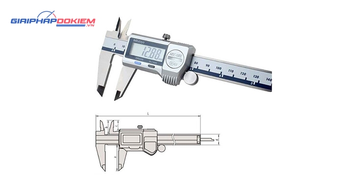 Thước cặp điện tử Mitutoyo 500-703-20 0-200mm x 0.01 10 Thước cặp điện tử Mitutoyo 500-703-20 0-200mm x 0.01 - Ảnh 3