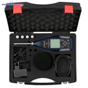 Máy đo SPL loại 2 PCE PCE-428-Kit-N-ICA có bộ hiệu chuẩn âm thanh bao gồm chứng nhận ISO Cal 42 PCE 428 Decibelmeter datalogger 10