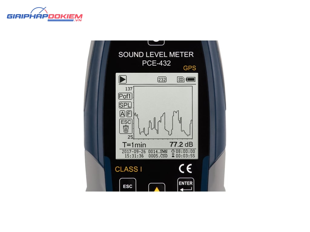 Máy đo độ ồn SPL ghi dữ liệu loại 1 có GPS PCE PCE-432 17 Máy đo độ ồn SPL ghi dữ liệu loại 1 có GPS PCE PCE-432 - Ảnh 8