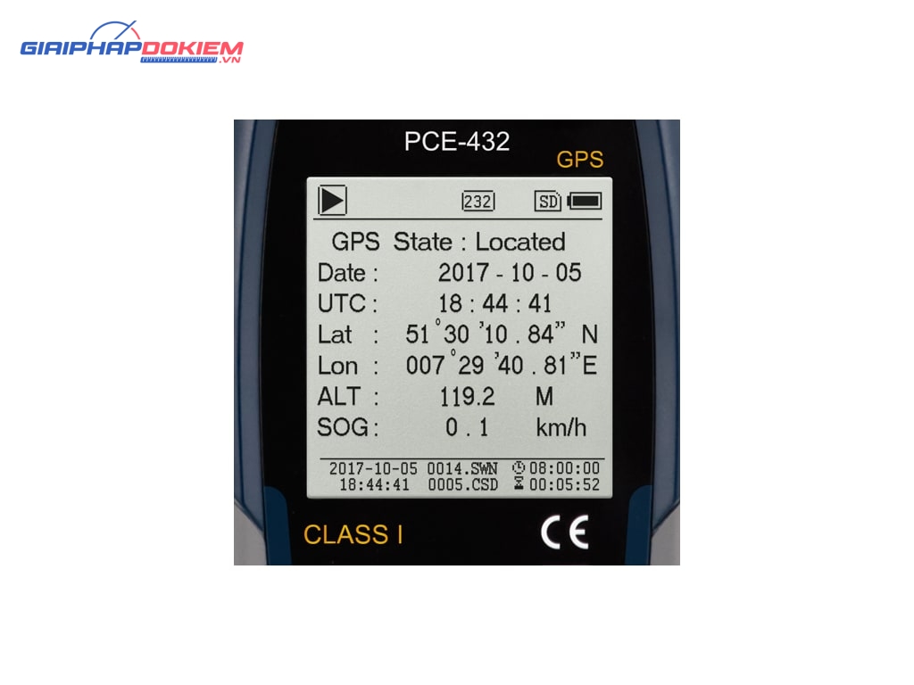 Máy đo độ ồn SPL ghi dữ liệu loại 1 có GPS PCE PCE-432 16 Máy đo độ ồn SPL ghi dữ liệu loại 1 có GPS PCE PCE-432 - Ảnh 7