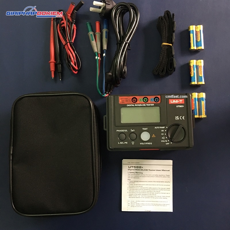 Thiết bị kiểm tra dòng rò RCD UNI-T UT582+ 9 Thiết bị kiểm tra dòng rò RCD UNI-T UT582+ - Ảnh 2