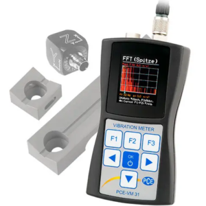 Máy đo gia tốc ba trục với cảm biến tay-cánh tay PCE PCE-VM 31-HA