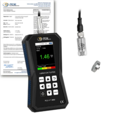 Máy đo gia tốc PCE PCE-VT 3800-ICA bao gồm Giấy chứng nhận hiệu chuẩn ISO