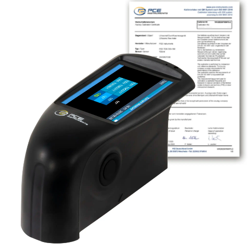 Máy đo độ bóng PCE PCE-GM 60Plus-ICA bao gồm chứng chỉ hiệu chuẩn ISO