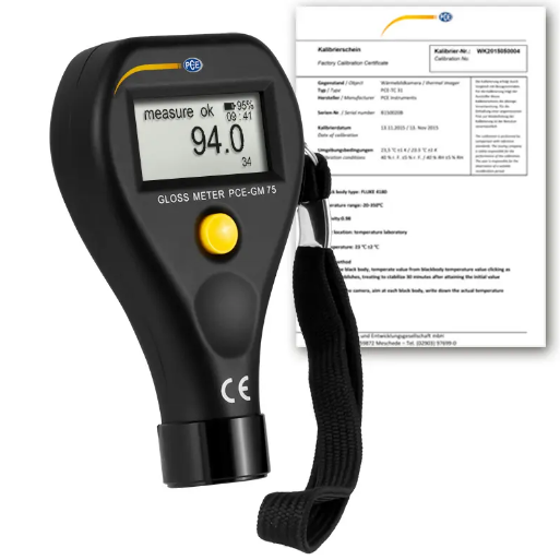 Máy đo độ bóng PCE PCE-GM 75-ICA có kèm chứng chỉ hiệu chuẩn ISO