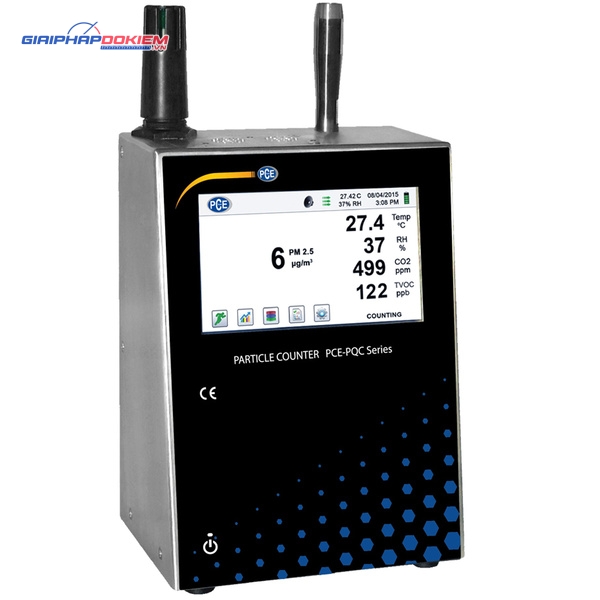 Máy đo chất lượng không khí PCE PCE-PQC 20EU bao gồm Giấy chứng nhận hiệu chuẩn 5 Máy đo chất lượng không khí PCE PCE-PQC 20EU bao gồm Giấy chứng nhận hiệu chuẩn - Ảnh 2