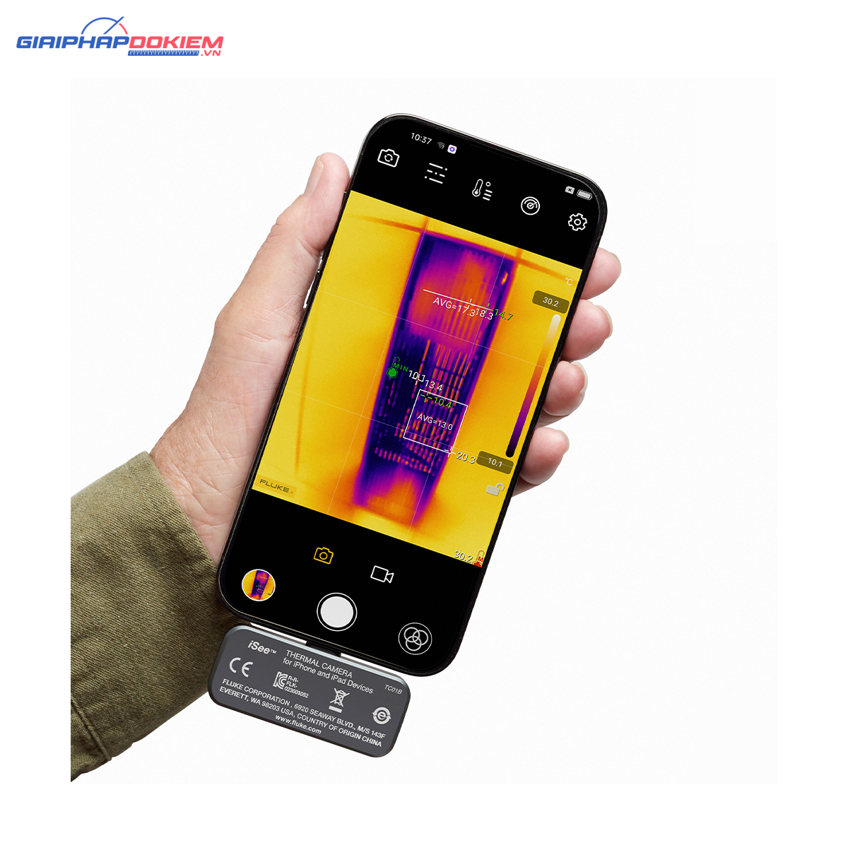 Camera nhiệt cho điện thoại thông minh Fluke iSee™ TC01B 13 Camera nhiệt cho điện thoại thông minh Fluke iSee™ TC01B - Ảnh 5
