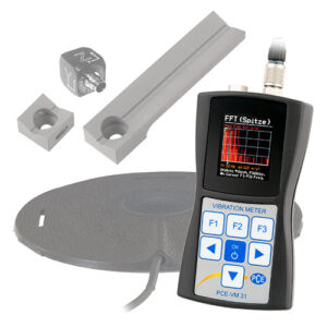 Máy đo gia tốc ba trục với cảm biến tay-cánh tay và toàn thân PCE PCE-VM 31-HAWB