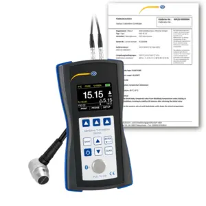 Máy đo độ dày PCE PCE-TG 300-P5EE-ICA bao gồm chứng chỉ hiệu chuẩn ISO