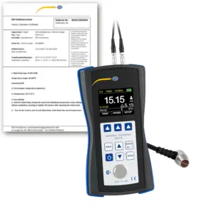 Máy đo độ dày PCE PCE-TG 300-NO5/90-ICA bao gồm chứng chỉ hiệu chuẩn ISO