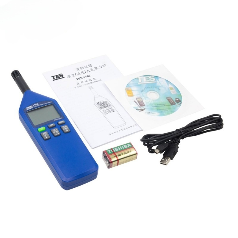 Máy đo nhiệt độ, độ ẩm, áp suất TES 1162 7 Máy đo nhiệt độ, độ ẩm, áp suất TES 1162 - Ảnh 3