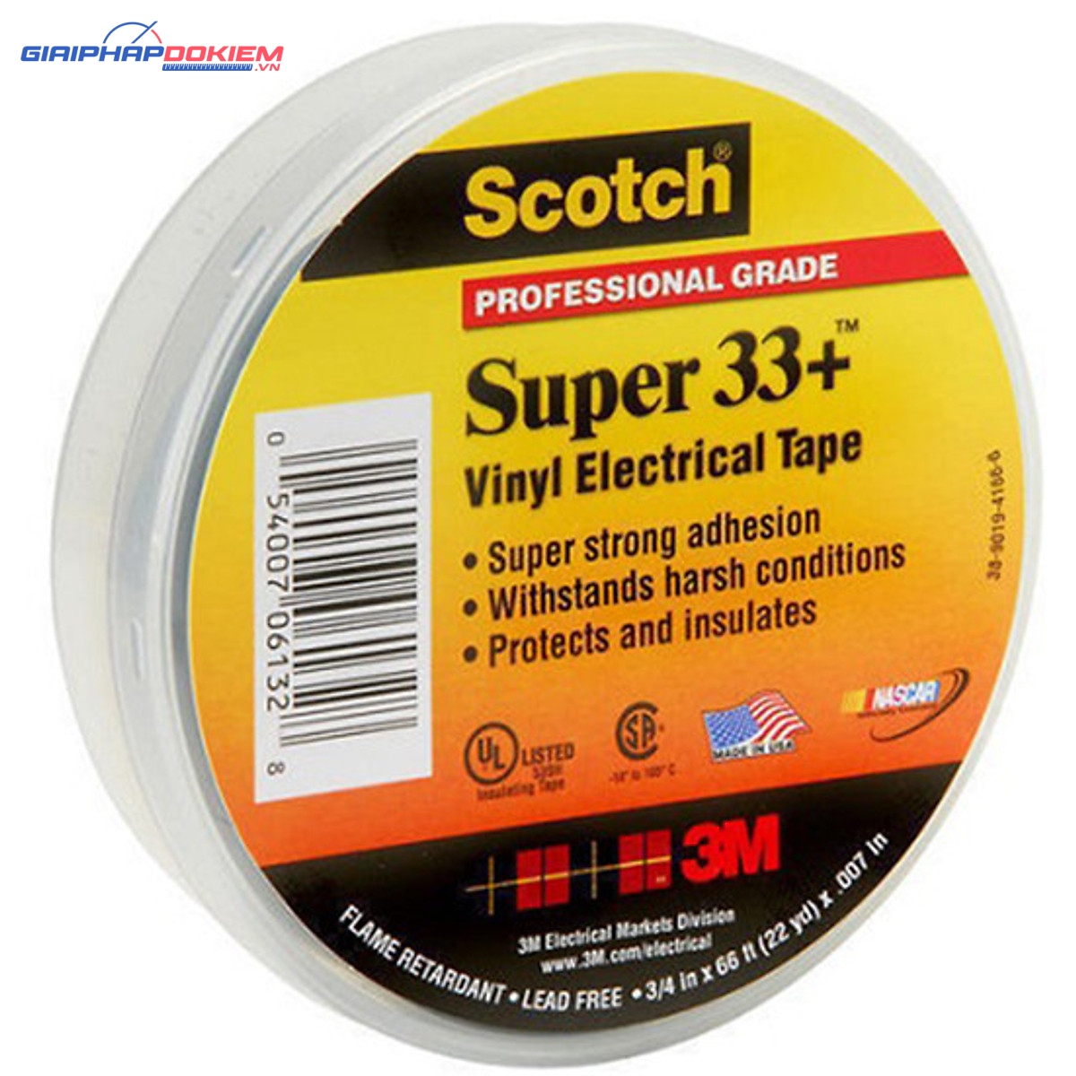 Băng keo cách điện vinyl 3M Scotch Super 33+ 1 Băng keo cách điện vinyl 3M Scotch Super 33+