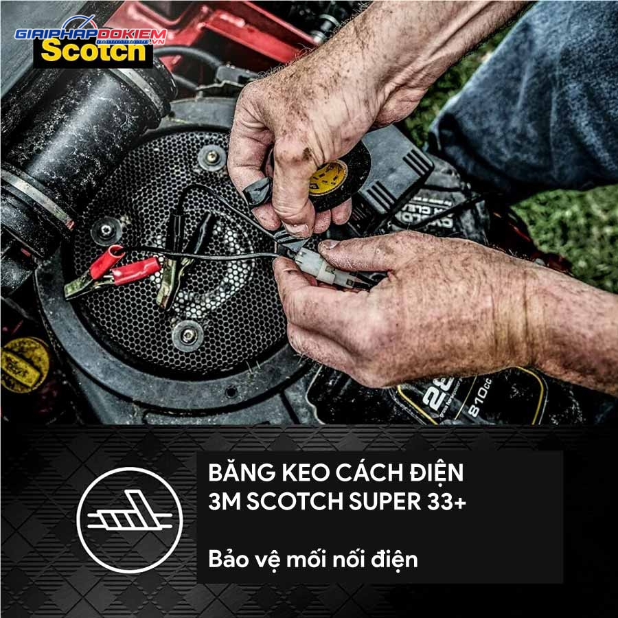 Băng keo cách điện vinyl 3M Scotch Super 33+ 3 Băng keo cách điện vinyl 3M Scotch Super 33+ - Ảnh 3