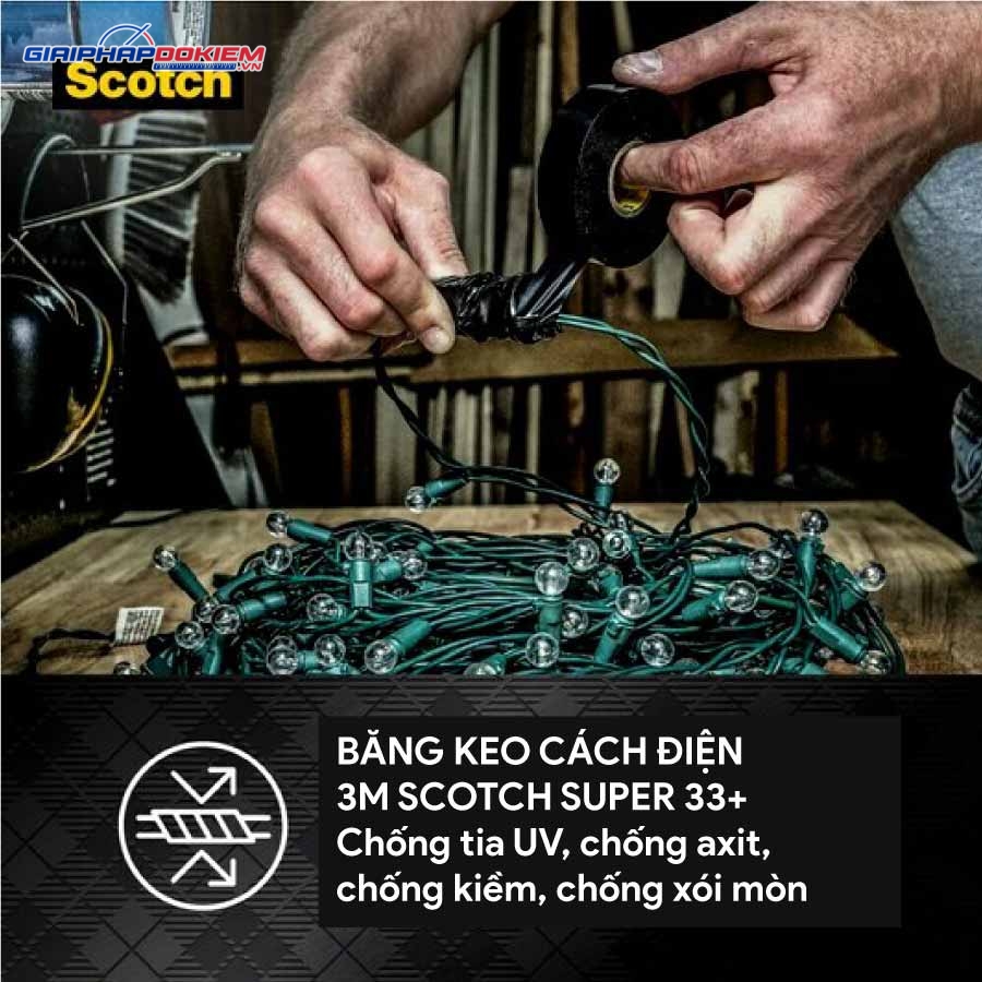 Băng keo cách điện vinyl 3M Scotch Super 33+ 5 Băng keo cách điện vinyl 3M Scotch Super 33+ - Ảnh 5