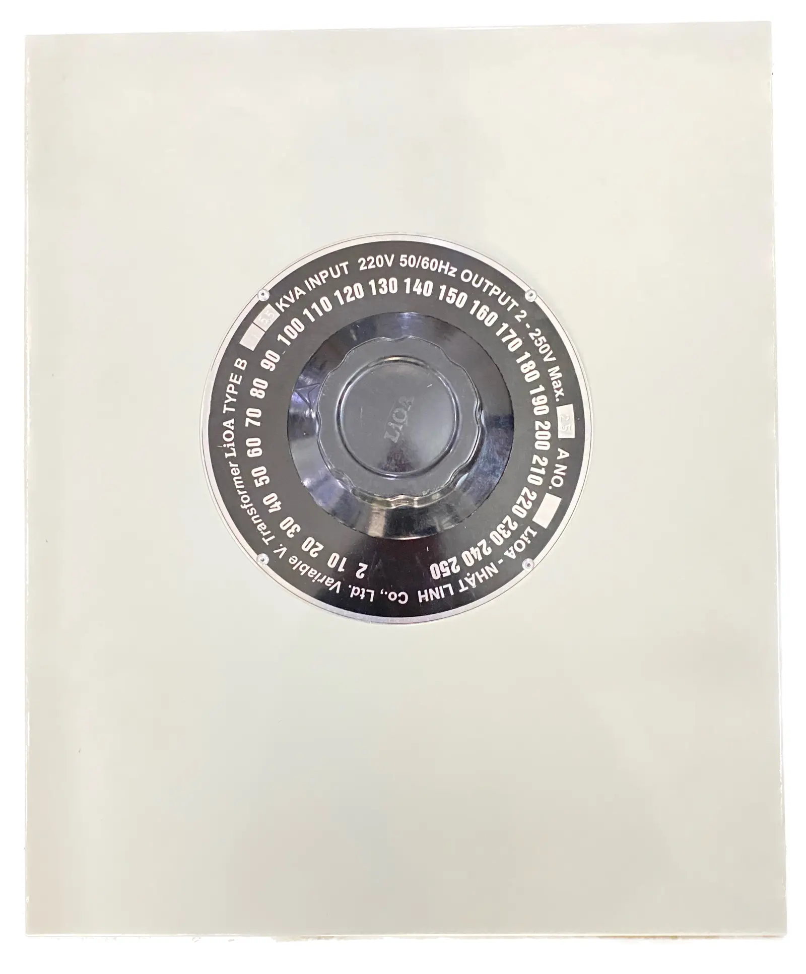 Biến Áp Vô Cấp 1 Pha LiOA SD-2525 Biến Áp Vô Cấp 1 Pha LiOA SD-2525