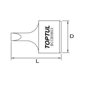 Tuýp đen 1/4" mũi dẹt Toptul BCCB 4 Tuýp đen 1/4