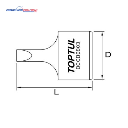 Tuýp đen 1/4" mũi dẹt Toptul BCCB 2 Tuýp đen 1/4" mũi dẹt Toptul BCCB