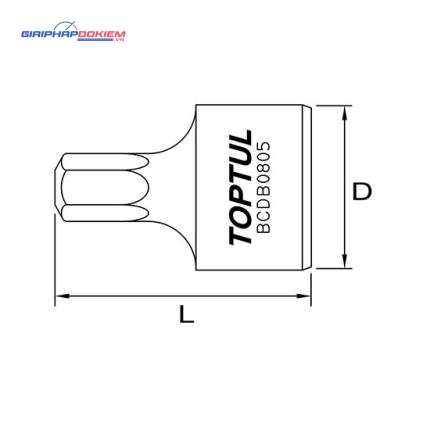 Tuýp lục giác đen 1/4" TOPTUL BCDB 2 Tuýp lục giác đen 1/4" TOPTUL BCDB