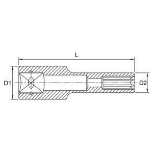 Tuýp sao dài 1/4" TOPTUL BAEH 3 Tuýp sao dài 1/4