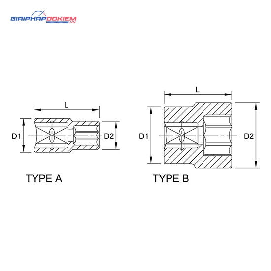 Tuýp lục giác 3/4" TOPTUL BAEA 2 Tuýp lục giác 3/4" TOPTUL BAEA - Ảnh 2