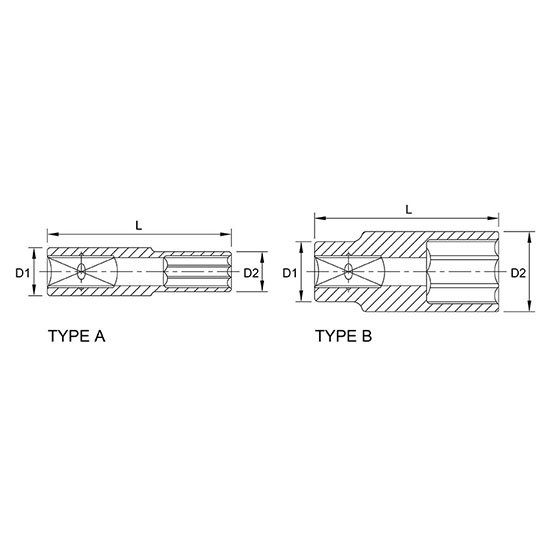 Tuýp lục giác dài 3/8" TOPTUL BBEE 2 Tuýp lục giác dài 3/8" TOPTUL BBEE - Ảnh 2