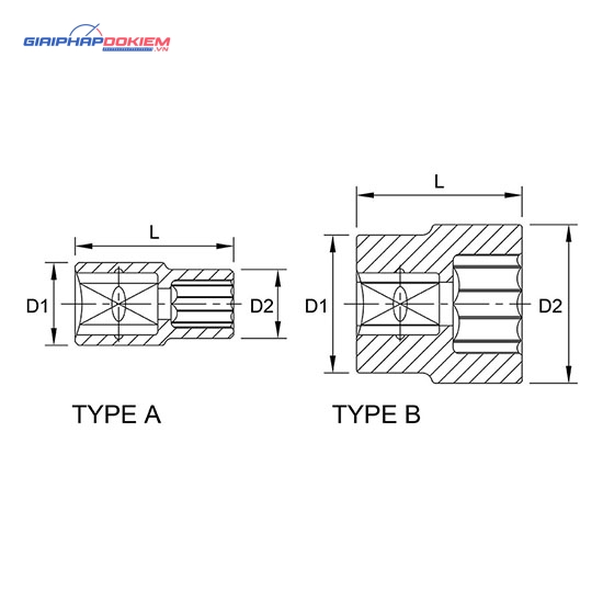 Tuýp sao 1/2" TOPTUL BAED 2 Tuýp sao 1/2" TOPTUL BAED - Ảnh 2