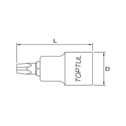 Đầu vít sao lỗ TOPTUL BCNA 3 p 160930 08801