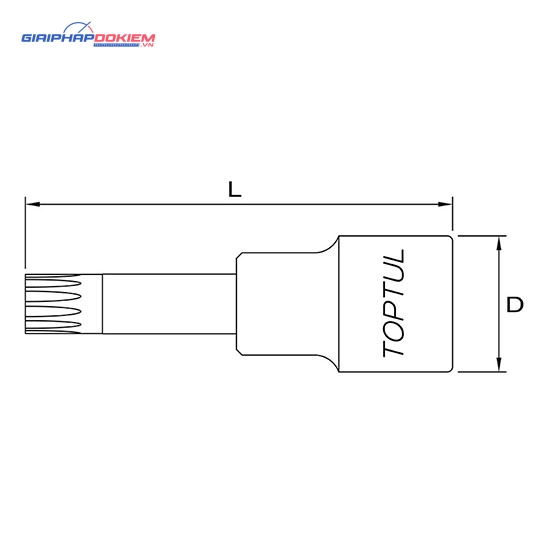 Tuýp lục giác 1/2" Toptul BCJD 2 Tuýp lục giác 1/2" Toptul BCJD - Ảnh 2