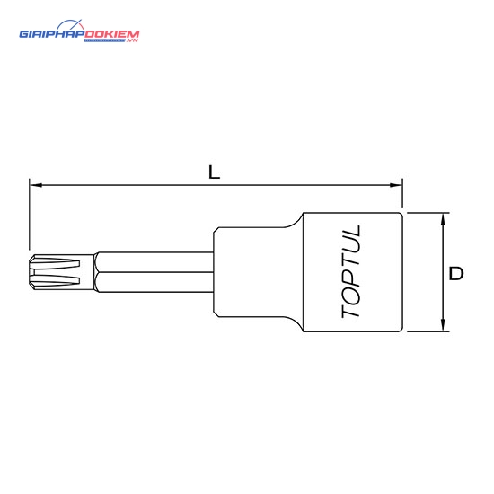 Tuýp đầu sao 1/2" TOPTUL BCRA 2 Tuýp đầu sao 1/2" TOPTUL BCRA - Ảnh 2