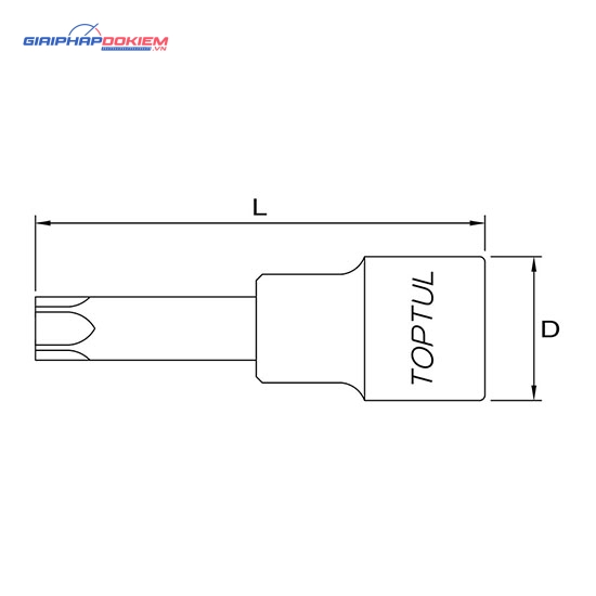 Tuýp đầu sao 1/2" TOPTUL BCUA 2 Tuýp đầu sao 1/2" TOPTUL BCUA - Ảnh 2