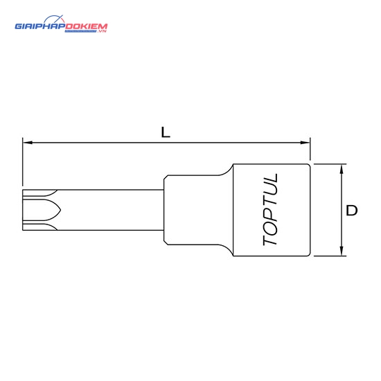 Tuýp đầu sao 1/2" TOPTUL BCVA 2 Tuýp đầu sao 1/2" TOPTUL BCVA - Ảnh 2