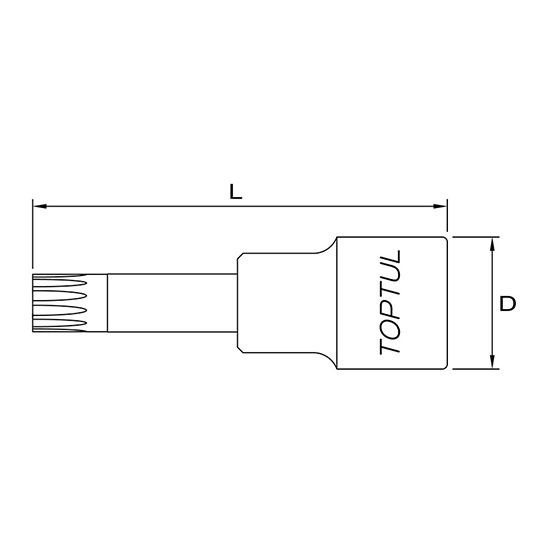 Tuýp đầu bông 1/2" TOPTUL BCMD 2 Tuýp đầu bông 1/2" TOPTUL BCMD - Ảnh 2