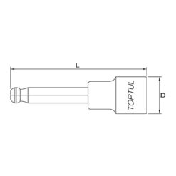 Tuýp đầu bi 1/2" TOPTUL BCSA 3 p 161003 09502