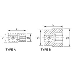 Tuýp lục giác 1/4" TOPTUL BAEA 3 p 220505 03423