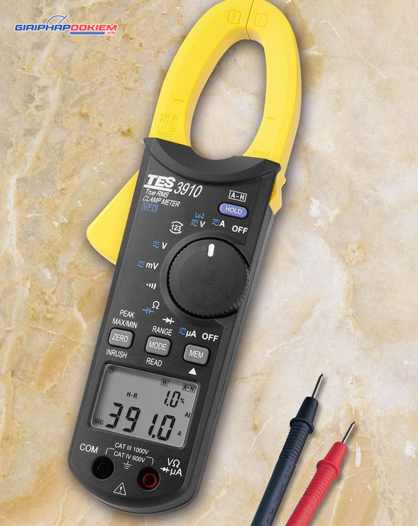 Ampe kìm đo dòng AC/DC TES 3910 9 Ampe kìm đo dòng AC/DC TES 3910 - Ảnh 2