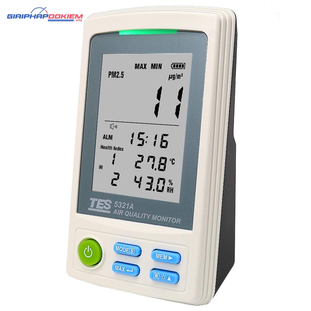 Máy đo độ bụi, nhiệt độ, độ ẩm không khí trong nhà TES 5321A 11 Máy đo độ bụi, nhiệt độ, độ ẩm không khí trong nhà TES 5321A
