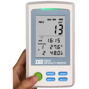 Máy đo độ bụi, nhiệt độ, độ ẩm không khí trong nhà TES 5321A 15 Máy đo độ bụi, nhiệt độ, độ ẩm không khí trong nhà TES 5321A