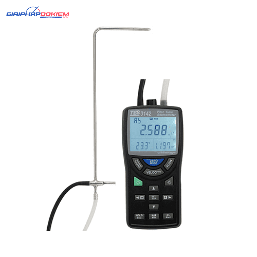 Máy đo áp suất lưu lượng không khí TES 3142 9 Máy đo áp suất lưu lượng không khí TES 3142