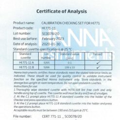 bo calcheck chuan clo thang cao de kiem tra may hi771 hanna hi771 11 1