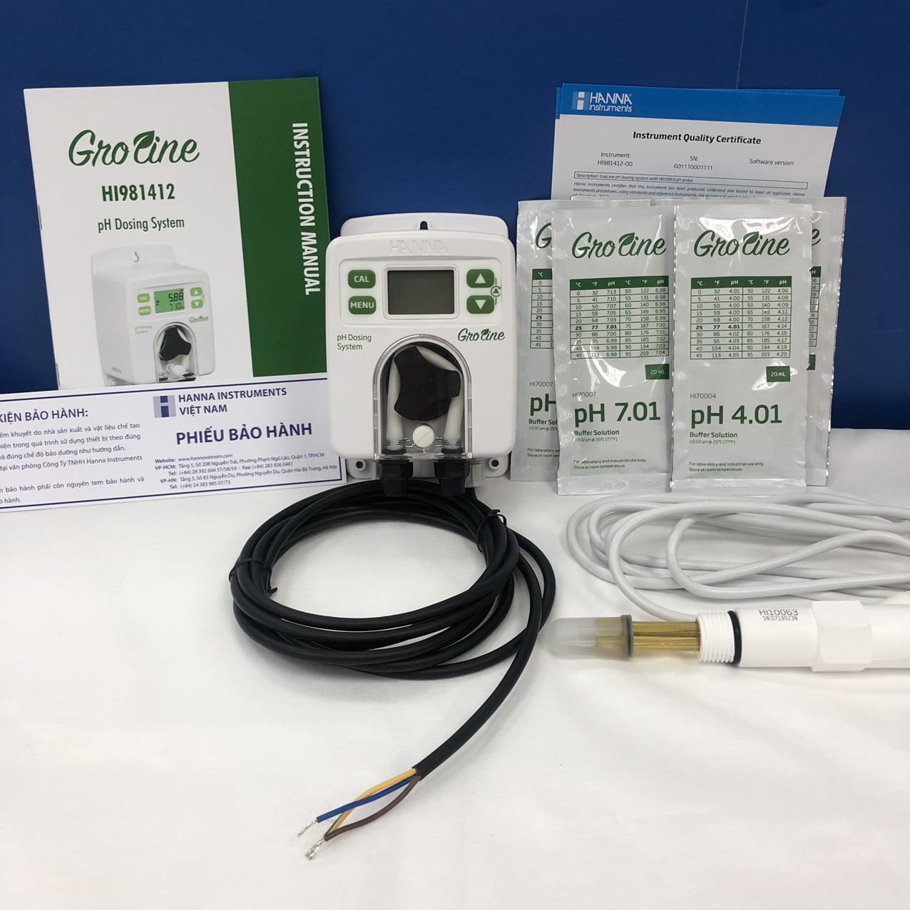 Bộ Điều Khiển pH Kết Hợp Bơm Chuyên Trong Thủy Canh GroLine Hanna HI981412 3 Bộ Điều Khiển pH Kết Hợp Bơm Chuyên Trong Thủy Canh GroLine Hanna HI981412 - Ảnh 3