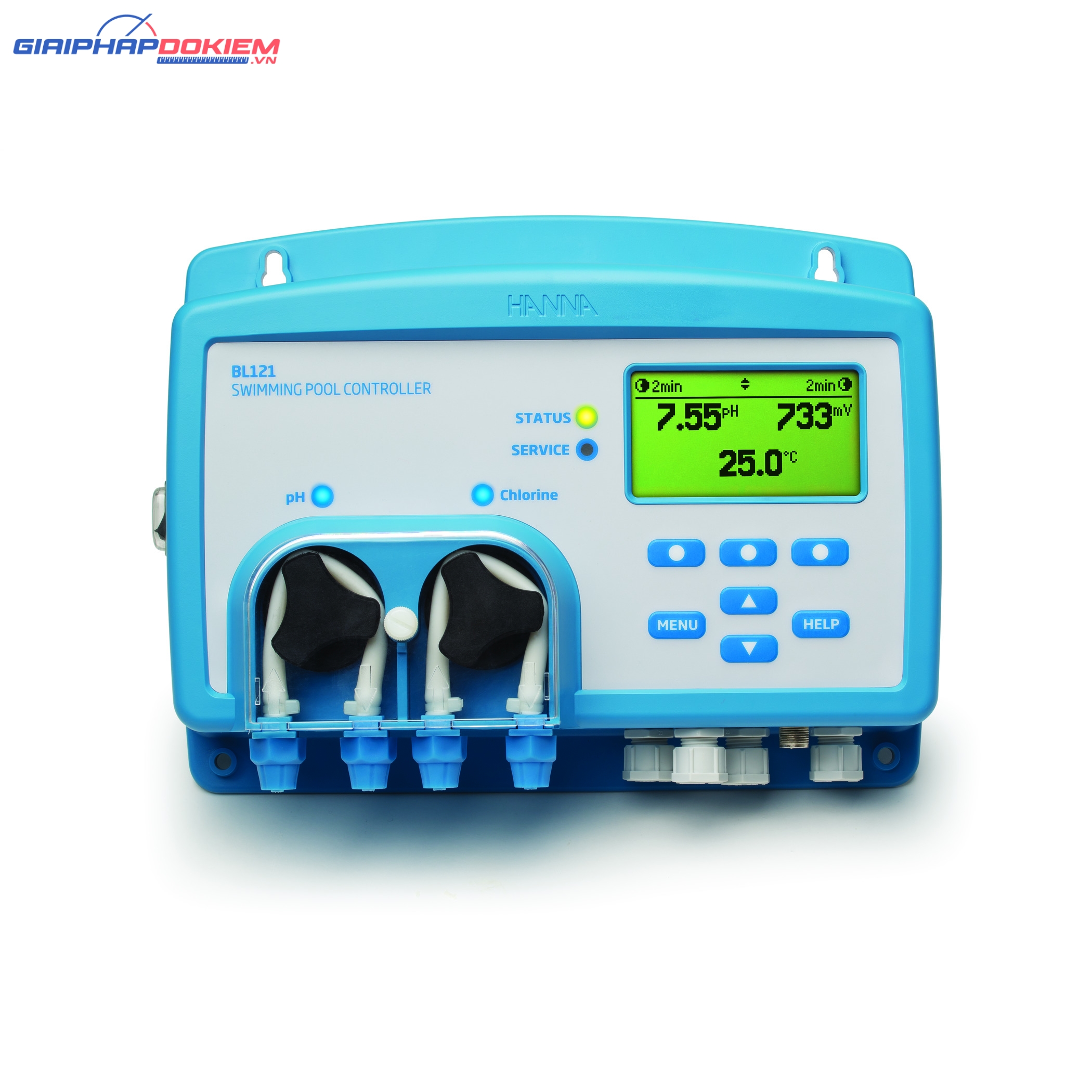 Bộ Điều Khiển (pH, ORP) Bể Bơi Với Máy Bơm Định Lượng Tích Hợp Hanna BL120 2 Bộ Điều Khiển (pH, ORP) Bể Bơi Với Máy Bơm Định Lượng Tích Hợp Hanna BL120 - Ảnh 2