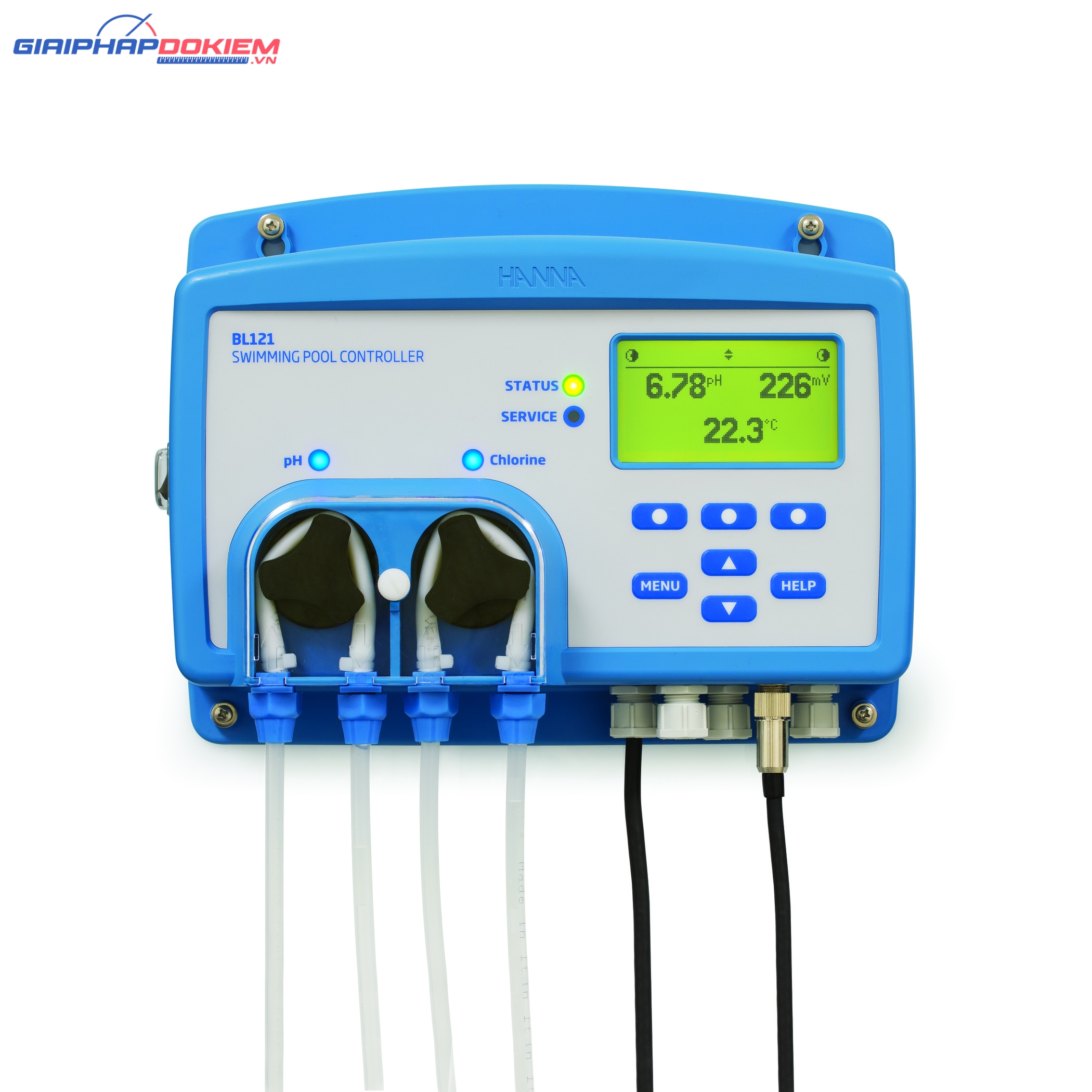 Bộ Điều Khiển (pH, ORP) Bể Bơi Với Máy Bơm Định Lượng Tích Hợp Hanna BL120 1 Bộ Điều Khiển (pH, ORP) Bể Bơi Với Máy Bơm Định Lượng Tích Hợp Hanna BL120