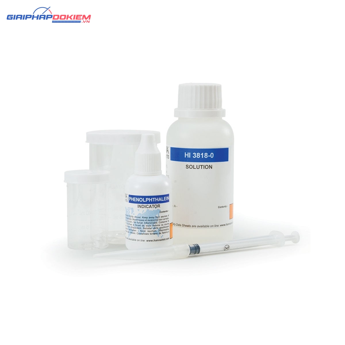 Bộ Dụng Cụ Đo Cacbon Dioxit Kèm Thuốc Thử 100 Lần Đo Hanna HI3818 1 Bộ Dụng Cụ Đo Cacbon Dioxit Kèm Thuốc Thử 100 Lần Đo Hanna HI3818