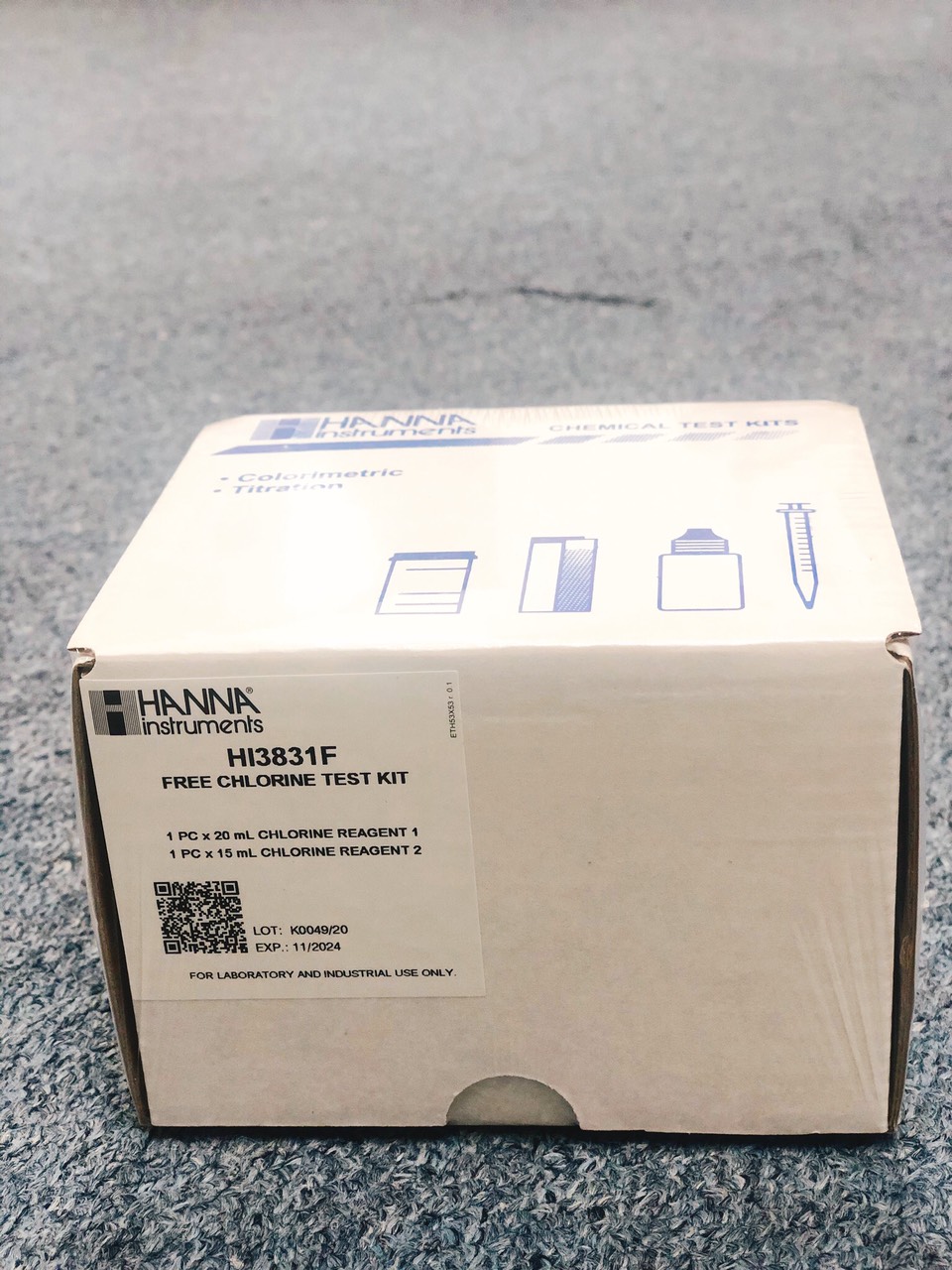 Bộ Dụng Cụ Đo Clo Dư, 50 Lần Đo Hanna HI3831F 2 Bộ Dụng Cụ Đo Clo Dư, 50 Lần Đo Hanna HI3831F - Ảnh 2