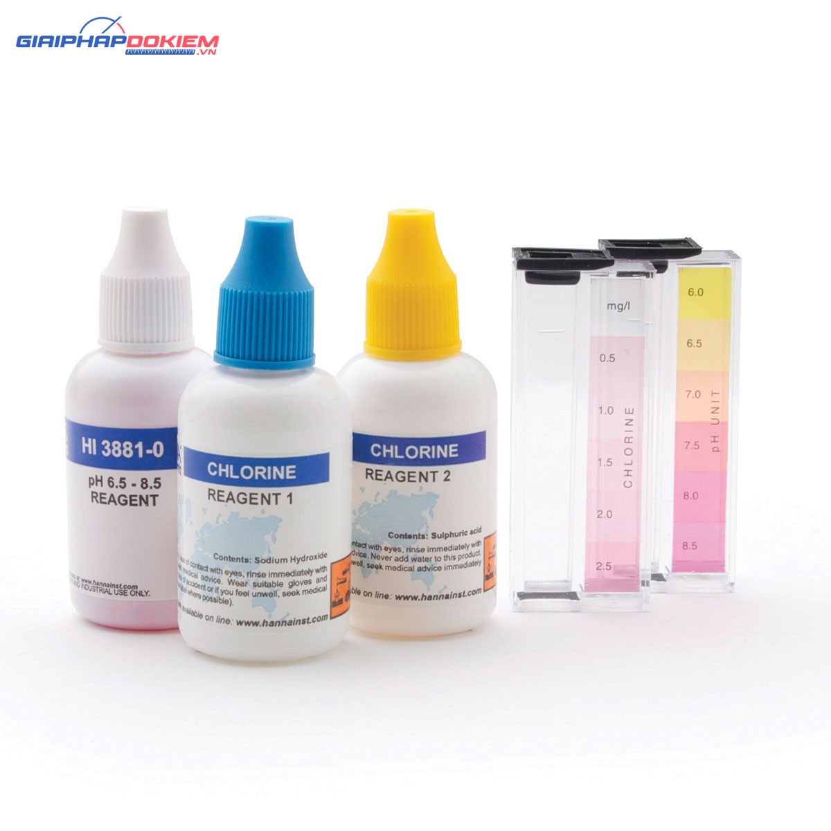 Bộ Dụng Cụ Đo pH và Clo Dư cho Hồ Bơi Hanna HI3887 1 Bộ Dụng Cụ Đo pH và Clo Dư cho Hồ Bơi Hanna HI3887
