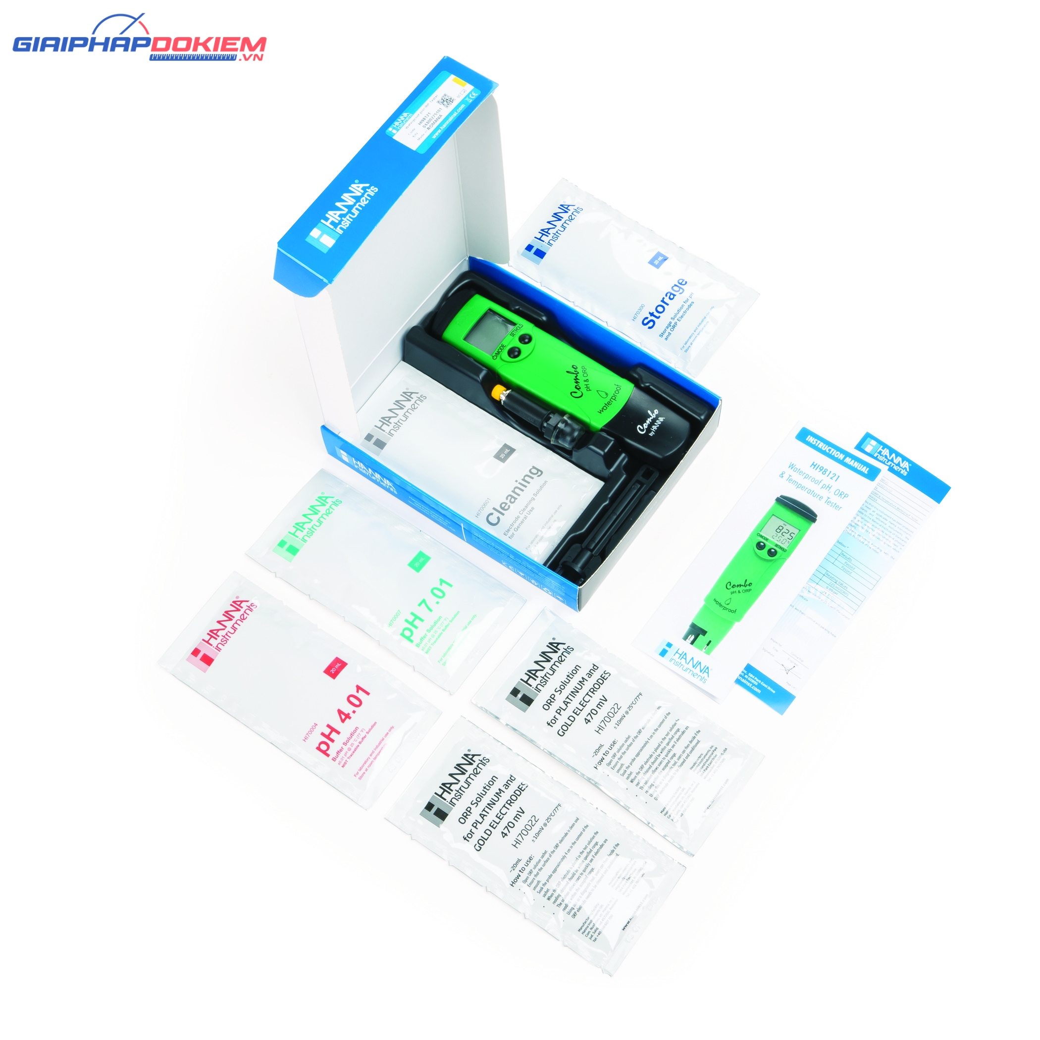 Bút Đo pH/ORP/Nhiệt Độ Hanna HI98121 6 Bút Đo pH/ORP/Nhiệt Độ Hanna HI98121 - Ảnh 2