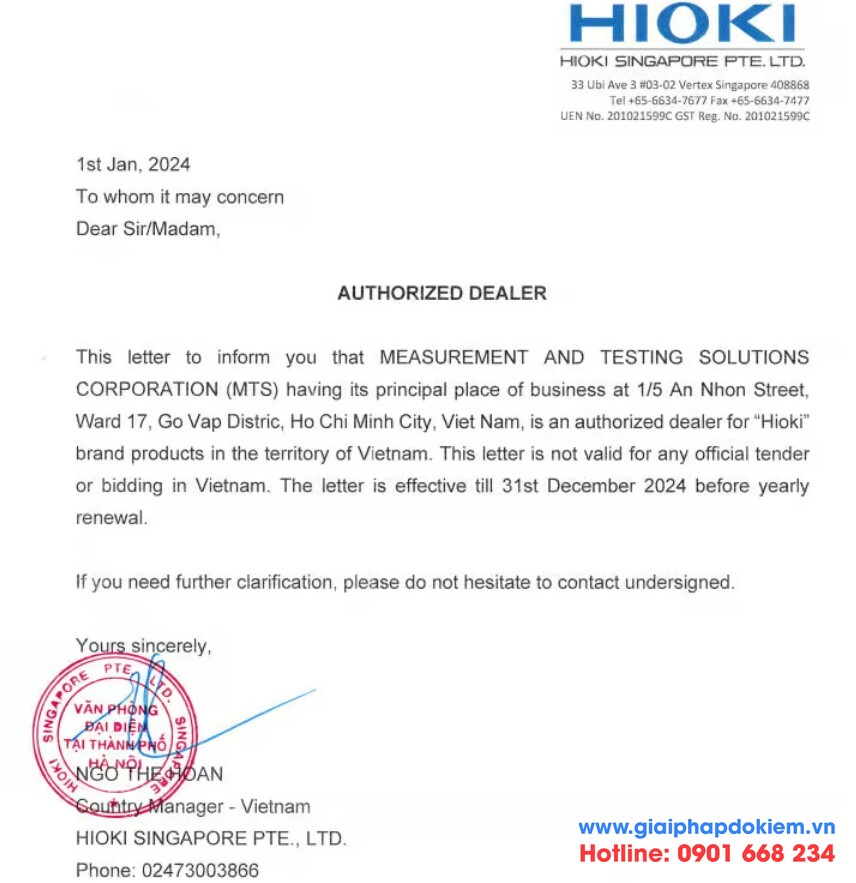 Dịch Vụ Hiệu Chuẩn Ampe Kìm Hioki 3280-10F - MTS 11 Chứng nhận đại lý Hioki chính hãng tại Việt Nam - MTS